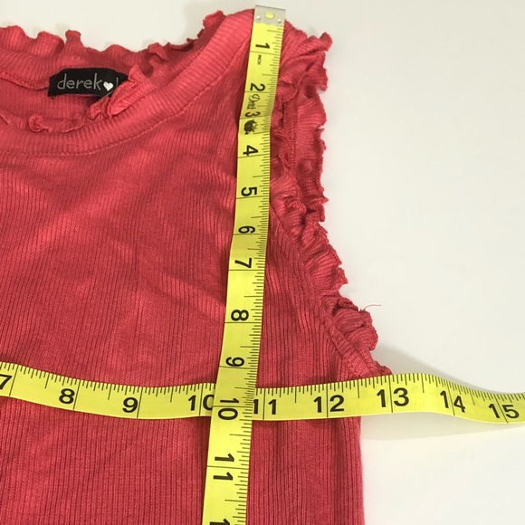 Derek Heart Ruffle Trim Tank Swing Dress L - Picture 6 of 7